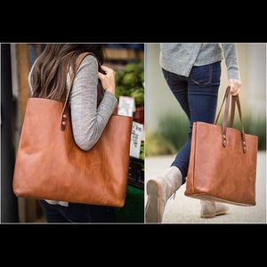 Whipping Post Vintage Leather Tote Bag Tan
